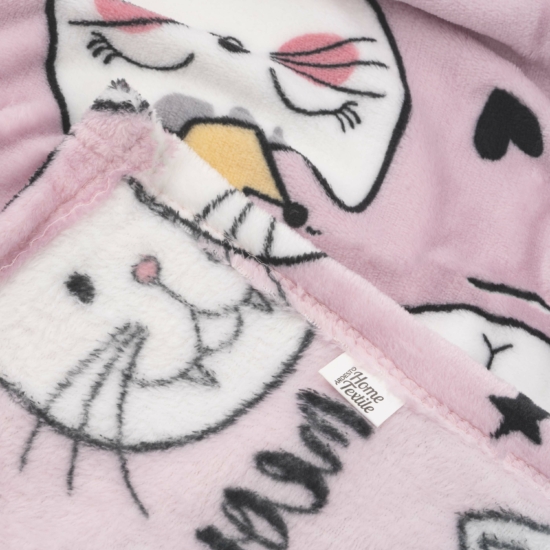 Flannel blanket ARDESTO 160x200cm, 100% polyester, cats