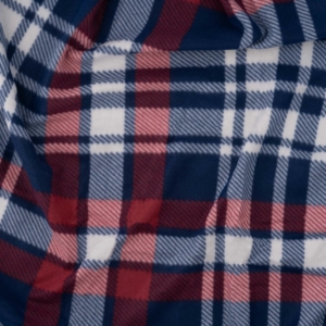 Fleece blanket ARDESTO 130x160cm, 100% polyester, blue and burgundy tartan