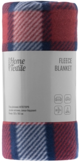 Плед ARDESTO Fleece 130×160см, 100% полиэстер, клетка, сине-бордовый