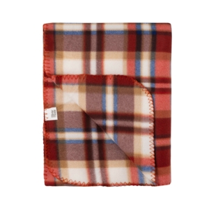 Fleece blanket ARDESTO 130x160cm, 100% polyester, white and brown tartan
