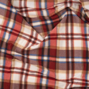 Fleece blanket ARDESTO 130x160cm, 100% polyester, white and brown tartan