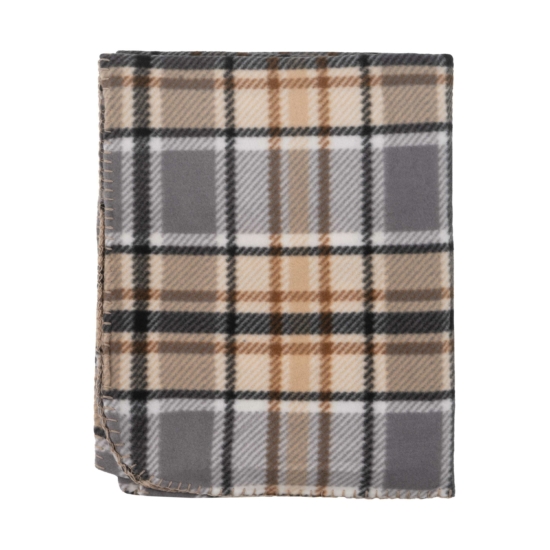 Плед ARDESTO Fleece 130×160см, 100% поліестер, клітинка, сірий