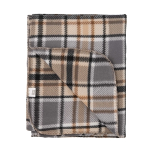 Fleece blanket ARDESTO 130x160cm, 100% polyester, grey tartan
