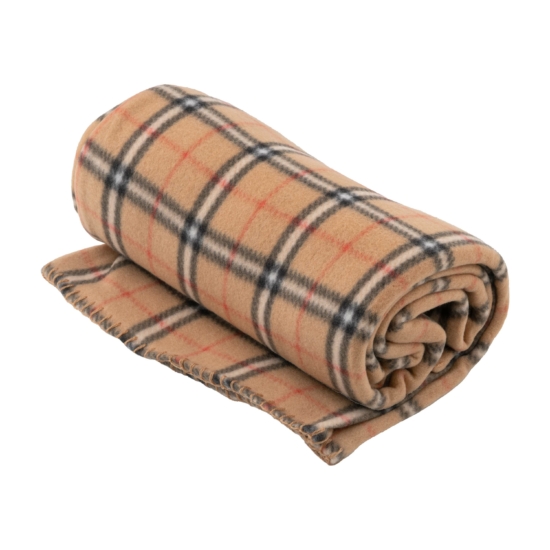 Плед ARDESTO Fleece 130×160см, 100% поліестер, клітинка, бежевий