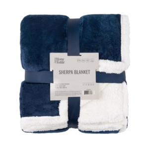 Плед ARDESTO Sherpa 160х200см, 100% поліестер, синій темний