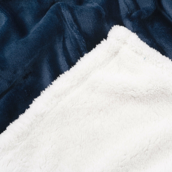 Плед ARDESTO Sherpa 160х200см, 100% полиэстер, синий темный