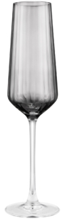 Ardesto Champagne glasses set Black Mars Alcor 270ml, 2pcs, glass, grey