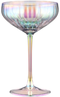 Ardesto Champagne glasses set Black Mars Zenith 310ml, 2pcs, glass, transparent