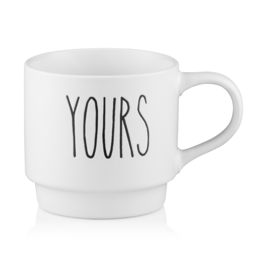 Набір чашок на підставці Ardesto, 4шт., 320мл, кераміка, метал, білий