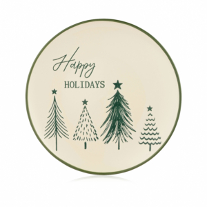 Ardesto Plate Christmas New Year’s, 21cm, ceramic