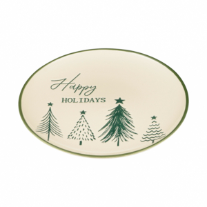 Ardesto Plate Christmas New Year’s, 21cm, ceramic
