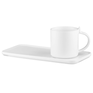 Набор чашка с блюдцем, 250мл, фарфор, белый