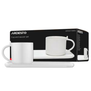 Набор чашка с блюдцем, 250мл, фарфор, белый
