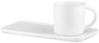Ardesto Set cup and saucer, 250ml, new bone china, white