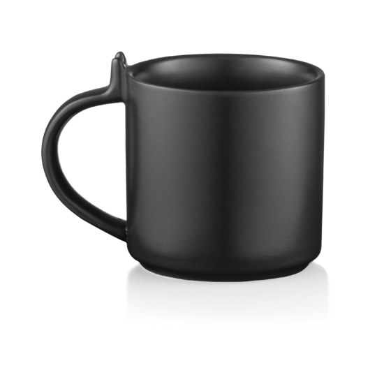 Ardesto Set cup and saucer, 250ml, new bone china, black