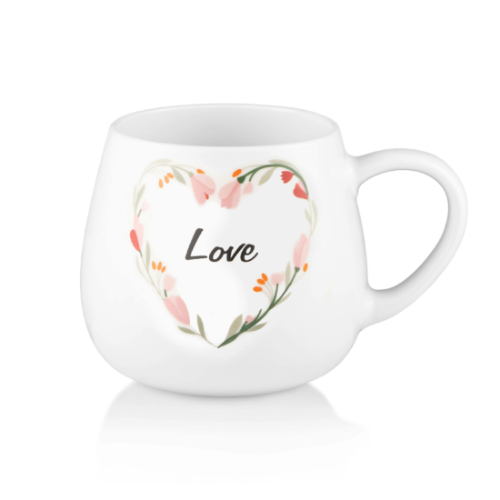 Чашка Ardesto Love, 390мл, порцеляна, багатокольоровий