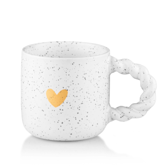 Чашка ARDESTO My heart, 300мл, керамика, серый светлый