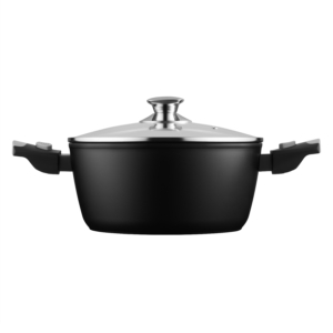 Casserole with glass lid ARDESTO Gemini Bari, 3.9l, aluminum, black