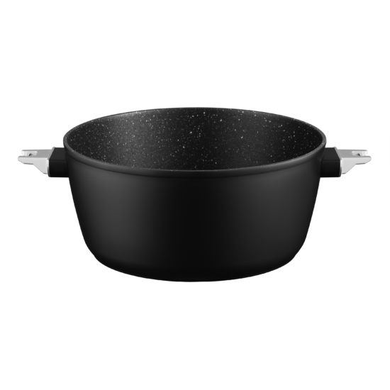 Кастрюля со стеклянной крышкой ARDESTO Gemini Bari, 3.9л, алюминий, черный