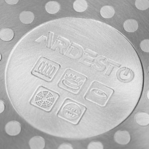 Casserole with glass lid ARDESTO Gemini Bari, 3.9l, aluminum, black