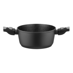 Каструля зі скляною кришкою ARDESTO Gemini Bari, 2.5л, алюміній, чорний