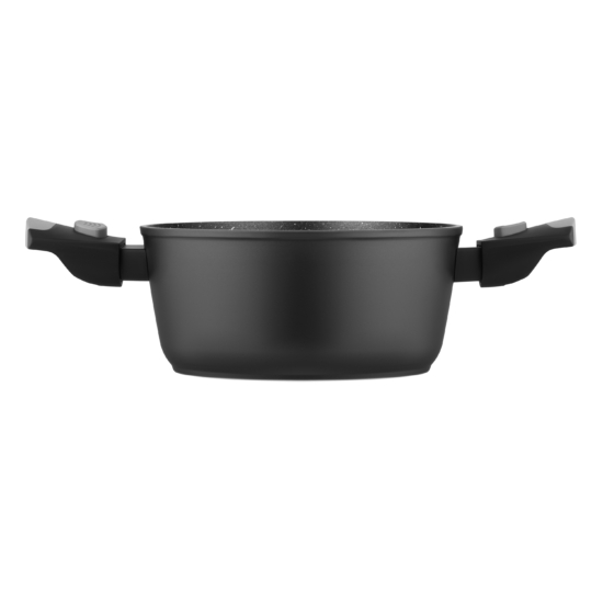 Каструля зі скляною кришкою ARDESTO Gemini Bari, 2.5л, алюміній, чорний