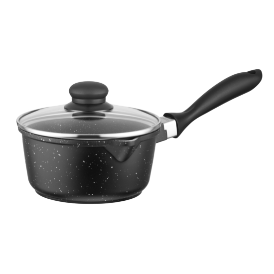 Ківш зі скляною кришкою ARDESTO Gemini Anzio, 1.2л, алюміній, чорний