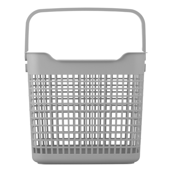 ARDESTO Laundry basket 38×29.5x33cm, 26l, plastic PP, grey