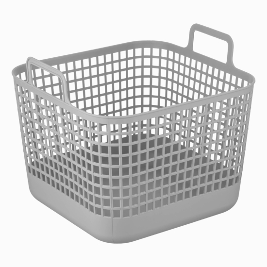 Storage basket ARDESTO 39x37x34.5cm, 34l, plastic PP, grey