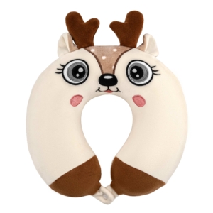 Neck pillow ARDESTO Travel Reindeer 30х30cm, polyurethane foam, white