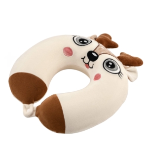 Neck pillow ARDESTO Travel Reindeer 30х30cm, polyurethane foam, white