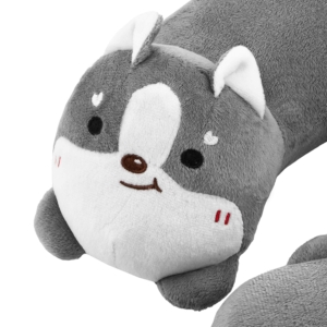 Neck pillow ARDESTO Travel Grey Cat 28х28cm, polyurethane foam, grey