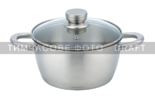 ARDESTO Casserole with glass lid Gemini Lucca, 2.3l, stainless steel