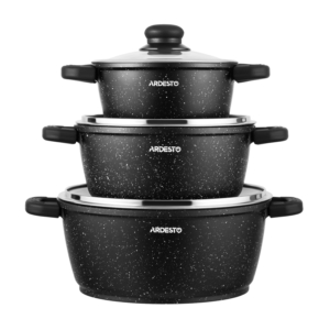 Cookware set ARDESTO Gemini Anzio, 6 pcs, aluminum, black
