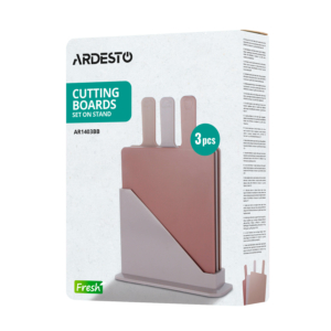 Cutting board set on stand ARDESTO Fresh, 3 pcs, 24.1х33х7.9cm, plastic