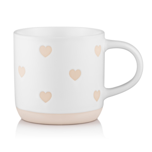 Mug ARDESTO Heart, 420ml, ceramics, white