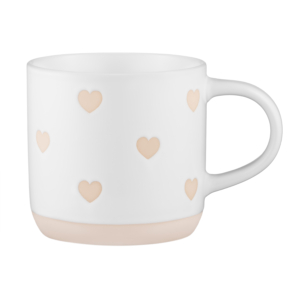 Mug ARDESTO Heart, 420ml, ceramics, white