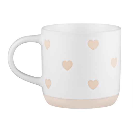 Mug ARDESTO Heart, 420ml, ceramics, white