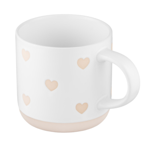 Mug ARDESTO Heart, 420ml, ceramics, white
