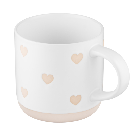Mug ARDESTO Heart, 420ml, ceramics, white