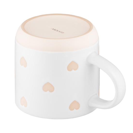 Mug ARDESTO Heart, 420ml, ceramics, white