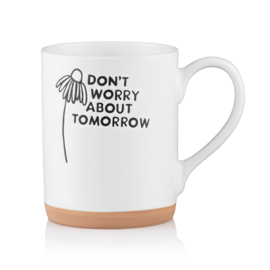 Mug ARDESTO Don’t worry, 535ml, ceramics, white