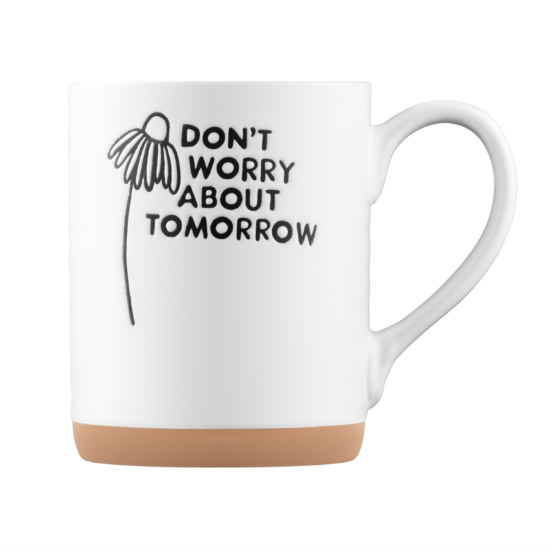 Mug ARDESTO Don’t worry, 535ml, ceramics, white