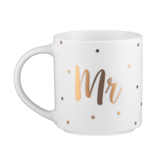 Mug ARDESTO Mr, 280ml, porcelain, white