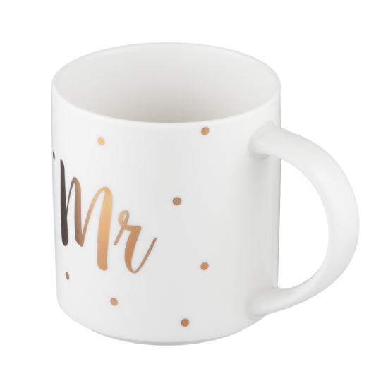 Mug ARDESTO Mr, 280ml, porcelain, white