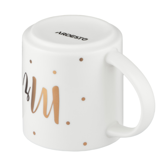 Mug ARDESTO Mr, 280ml, porcelain, white