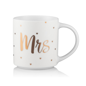 Mug ARDESTO Mrs, 280ml, porcelain, white