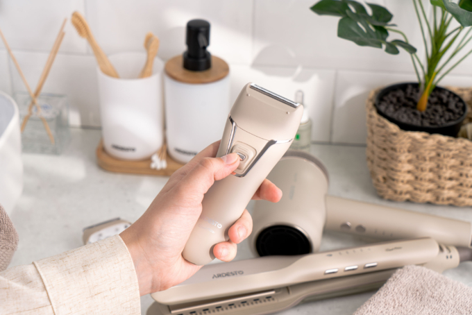 Epilator ARDESTO 2in1 Pearl Cream LESH-Y700PERL, accumul., tweezers.-18, dry, nozzles-2, beige