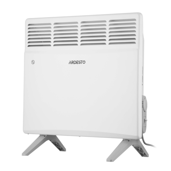 Convector ARDESTO, 10m2, 1000w, mechanical control, open heating element, white