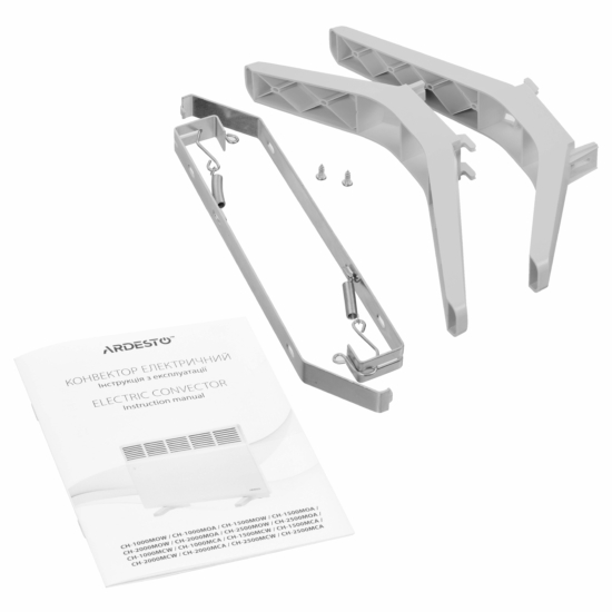 Convector ARDESTO, 10m2, 1000w, mechanical control, open heating element, white